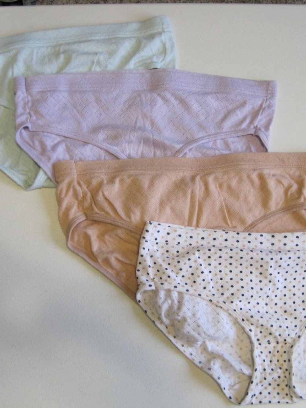 NWOT Jockey Women's Pastel Panty Set - Mint, Lavender, Peach & White Polka Dot